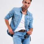 Chaqueta vaquera sin forro resistente para hombre